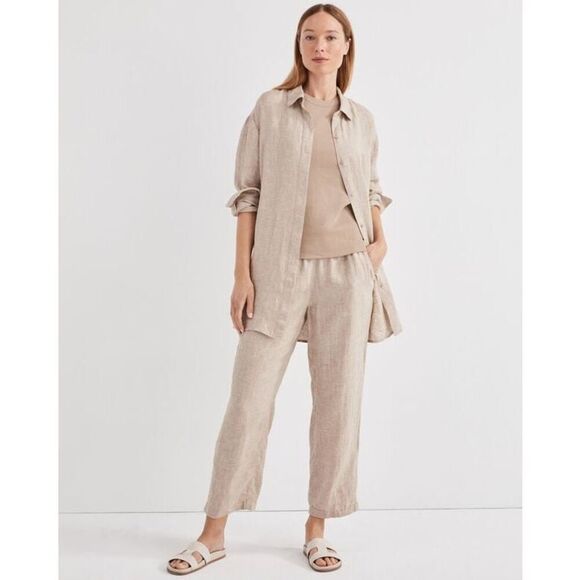 Talbots Haven Well Within 100% Linen Pants Sz LP Elastic Waist 90.00 ONLINE - Picture 3 of 9